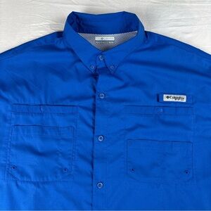 Columbia PFG Omni Men's Blue Fishing Shirt XL